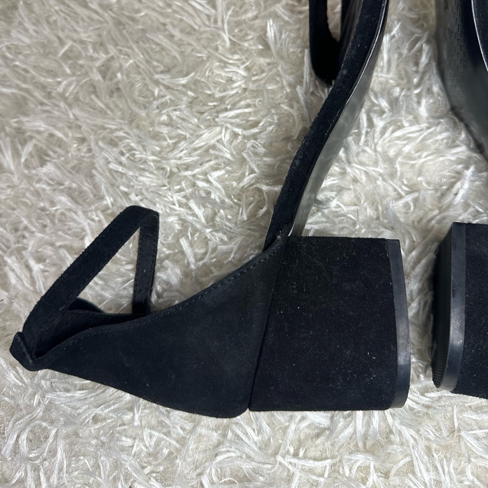 Steve Madden Irene Black Suede Block Heeled Pump Women’s 9.5 - Picture 8 of 9